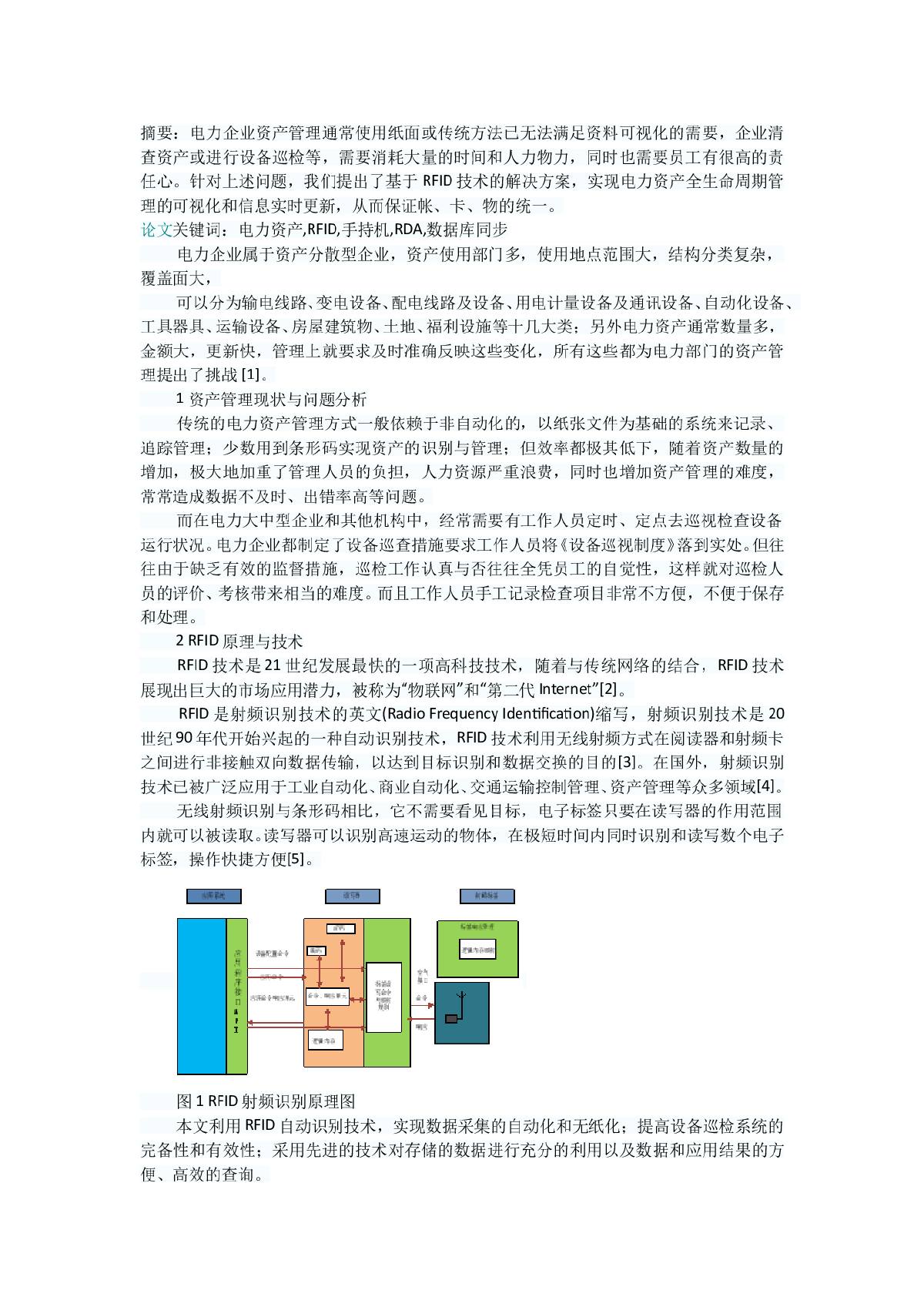 基于RFID技术的电力资产管理系统设计与实现-图一