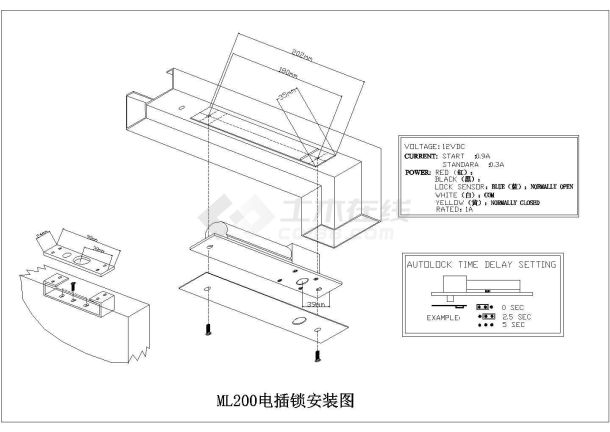 【江苏省】ML200电插锁安装图-图一