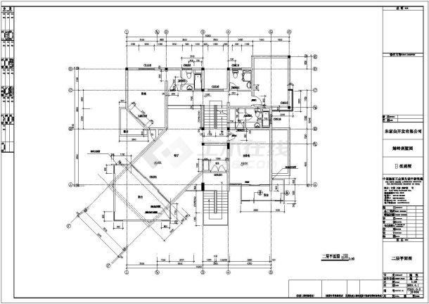 某豪华型别墅住宅施工图（共10张）-图二