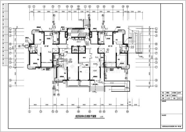 某住宅楼给排水CAD图-图二
