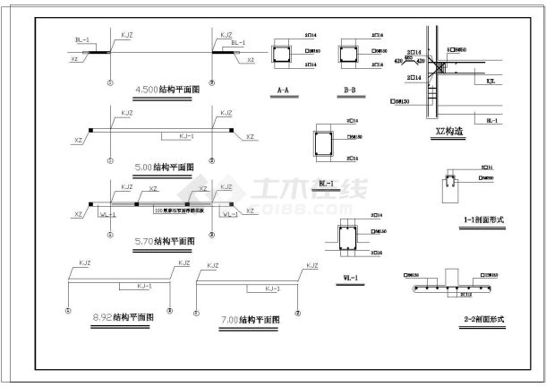 某地状元牌坊设计施工CAD参考图-图二