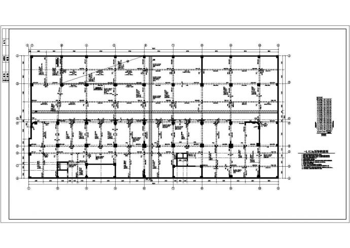 高层框剪梁筏基础地下2层车库结构施工图_图1