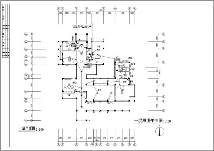 一套多层别墅电气cad施工图（含设计说明）_图1