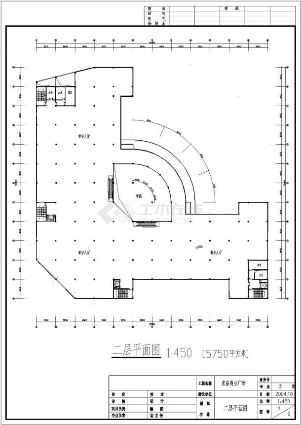五层商场建筑全套CAD设计方案图-图二