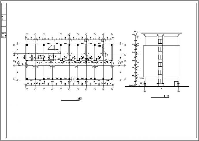 某六层框架办公楼建筑结构图纸_图1