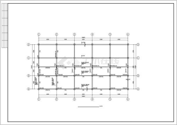 湖北某框架结构饭店CAD平面布置参考图-图一