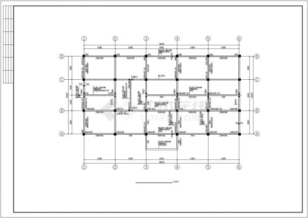 湖北某框架结构饭店CAD平面布置参考图-图二