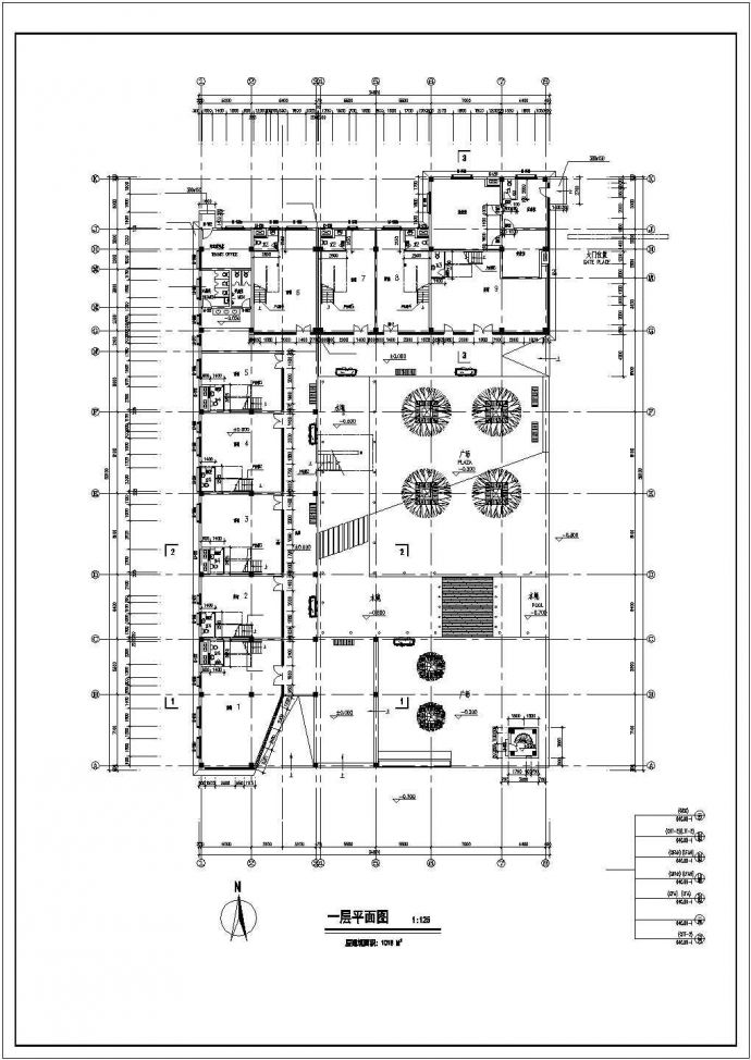 住宅区店铺建筑规划CAD套图_图1