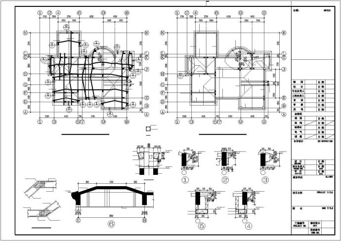 高尔夫别墅（西班牙式）结构图纸_图1
