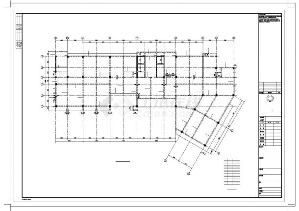 杭州某十二层框剪结构生产楼结构图纸-图一