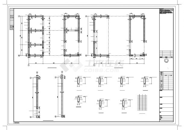 杭州某十二层框剪结构生产楼结构图纸-图二