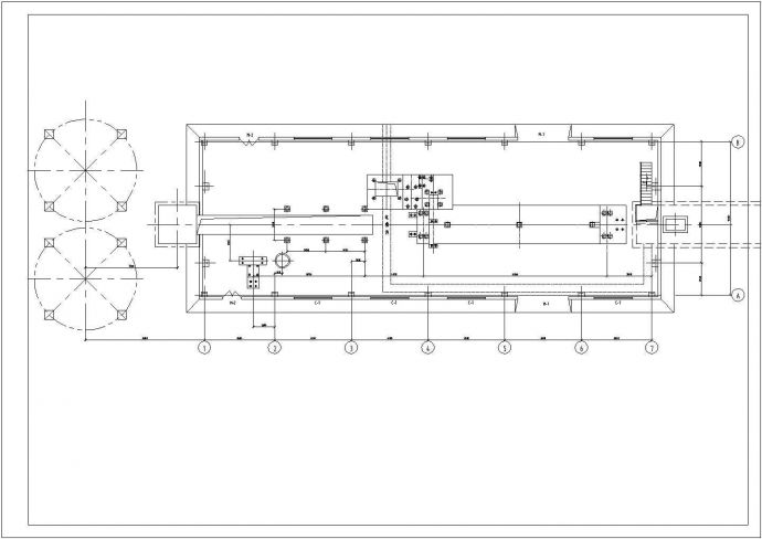 较长工厂框架结构规划CAD套图_图1