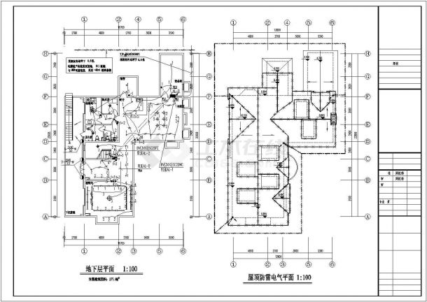 经典的别墅电气cad施工图（共5张）-图一