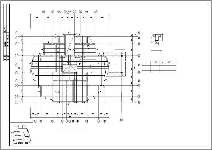 某高层纯剪结构剖面CAD参考图_图1