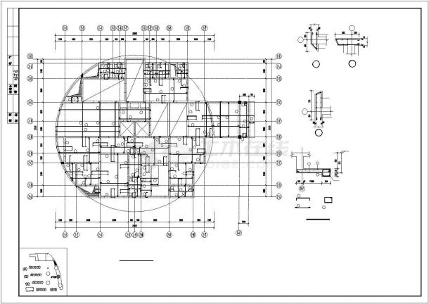 某高层纯剪结构剖面CAD参考图-图二