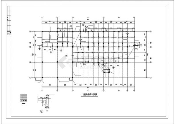 杭州市某办公楼剖面CAD参考图-图二