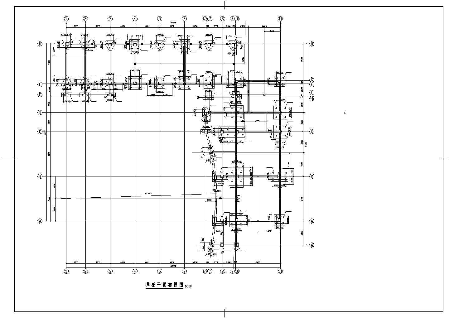 【黄冈】某地框架教学楼结构设计施工图纸