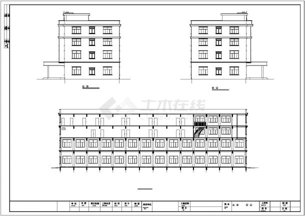 袜厂房框架结构综合楼建筑设计施工图-图二