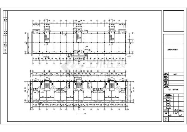 多层商住框架楼CAD布置图-图二