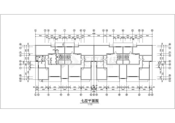 上海某碧海花园小区建筑设计施工CAD图-图一
