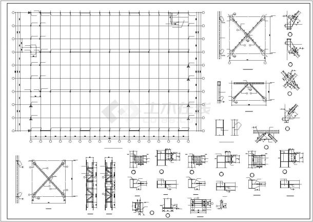 某地区排架厂房结构设计图-图二