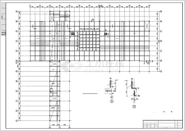 某地区会展中心结构设计CAD套图-图二