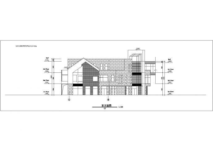 某三层工业园区规划C7栋建筑设计图（共9张）_图1