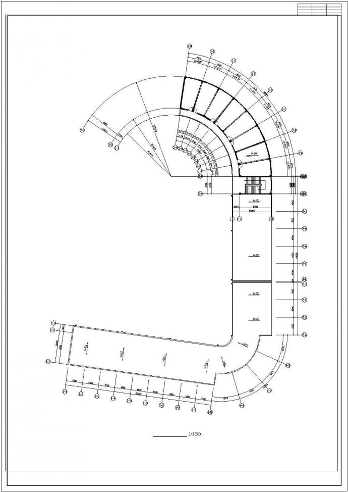 某五层框架结构综合营业楼结构图纸_图1