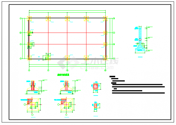 【贵州】某地单层门式刚架厂房结构设计图纸-图二