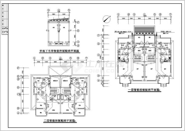 某精美别墅强弱电设计CAD套图-图二