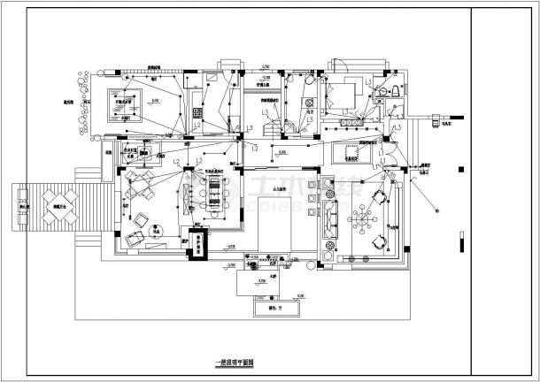 某地别墅整套电气施工图（共6张）-图二