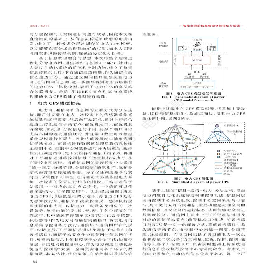 考虑多层耦合特性的电力信息物理系统建模方法-图二