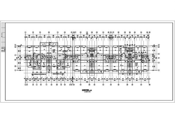 高层居民楼建筑规划CAD平面图-图二