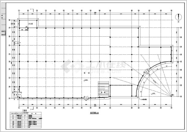 某地小型商场建筑CAD平面布置参考图-图二