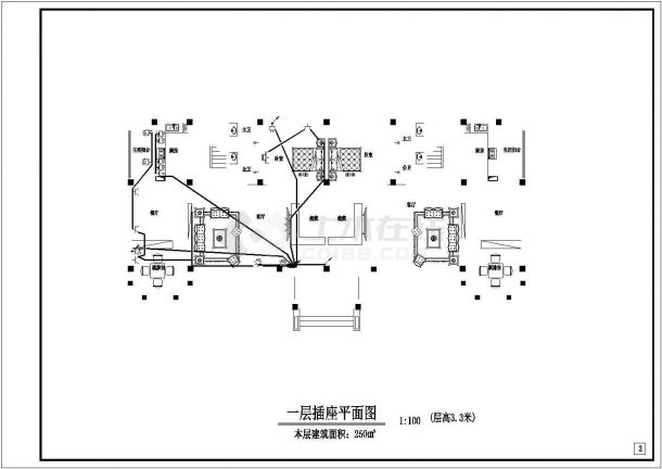 某地最新联体别墅电气施工图纸（共8张）-图二