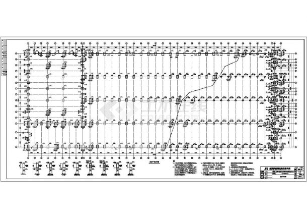 某东风公司轻钢结构厂房建筑施工图纸（共14张）-图二