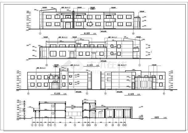 某乡镇高层六班幼儿园建筑设计图纸-图二