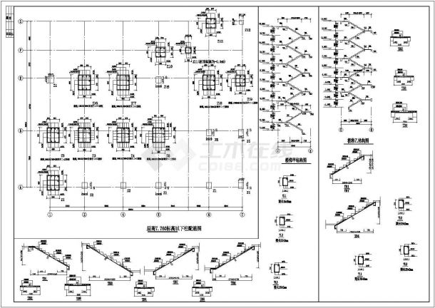 【青岛】某小区六层住宅框架结构设计图-图二