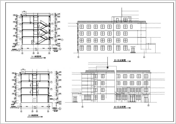 某地区厂区厂房全套施工设计平面图_图1