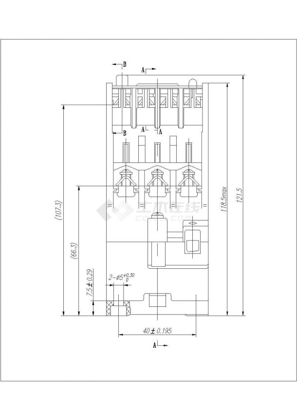 某电力企业开发CJ20-25交流接触器总装图-图二