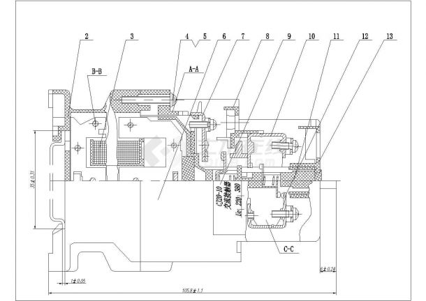 某电气企业开发CJ20-10交流接触器总装图-图一