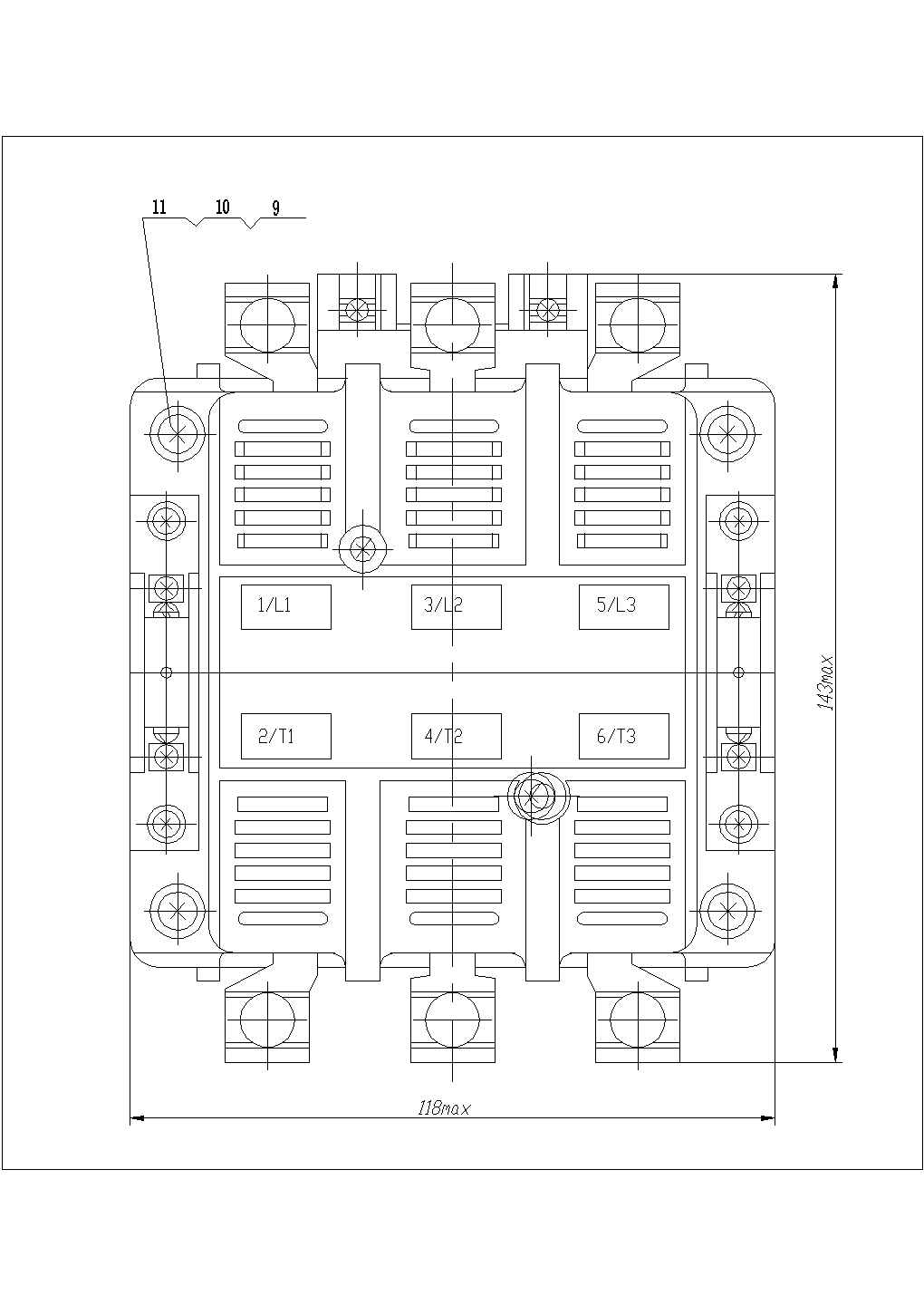 某新式CJ40-63交流接触器总装图