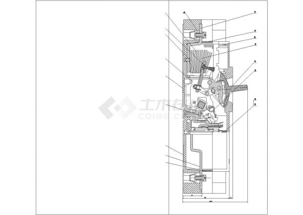 某新式DZ10-630塑料外壳式断路器总装图-图二