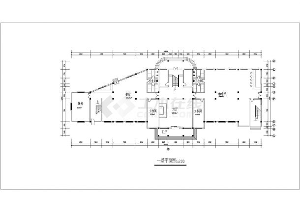 渡假村综合楼建筑布置参考图-图一