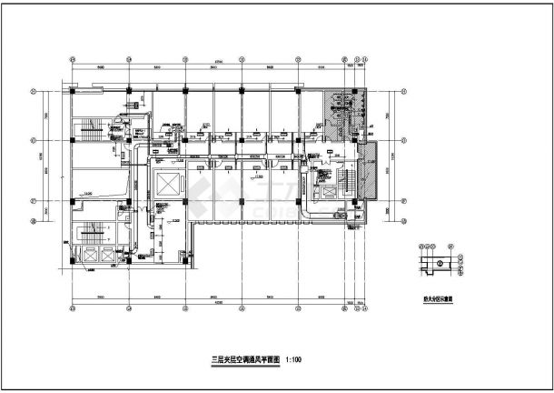 [浙江]多层办公楼空调及通风排烟设计施工图-图一