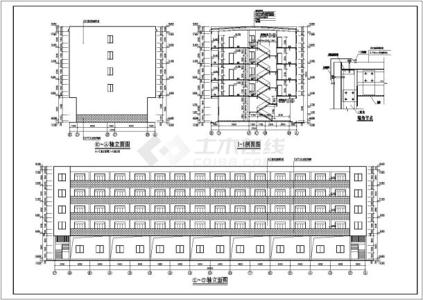 某厂区宿舍建筑施工图（共8张）-图二