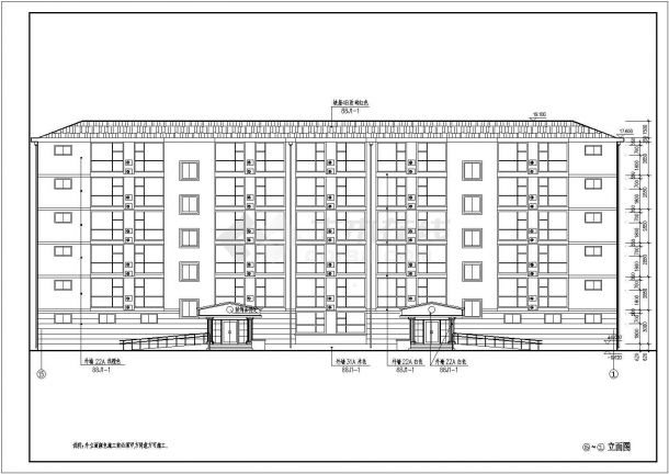 某厂区宿舍楼工程建筑施工图（共13张）-图二