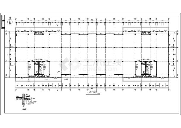 某地四层厂房建筑施工图（共8张）-图二