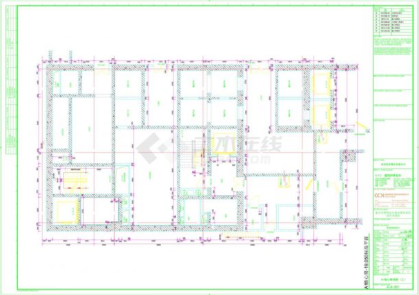 北京朝阳区六里屯商业办公及住宅项目-A1核心筒详图CAD图-图一