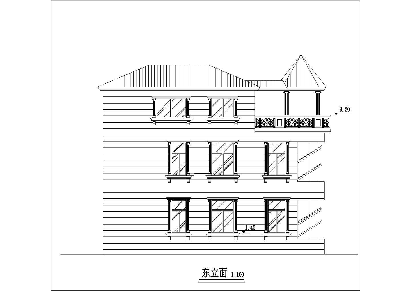 【芜湖市】某郊区私人别墅经典建筑设计图
